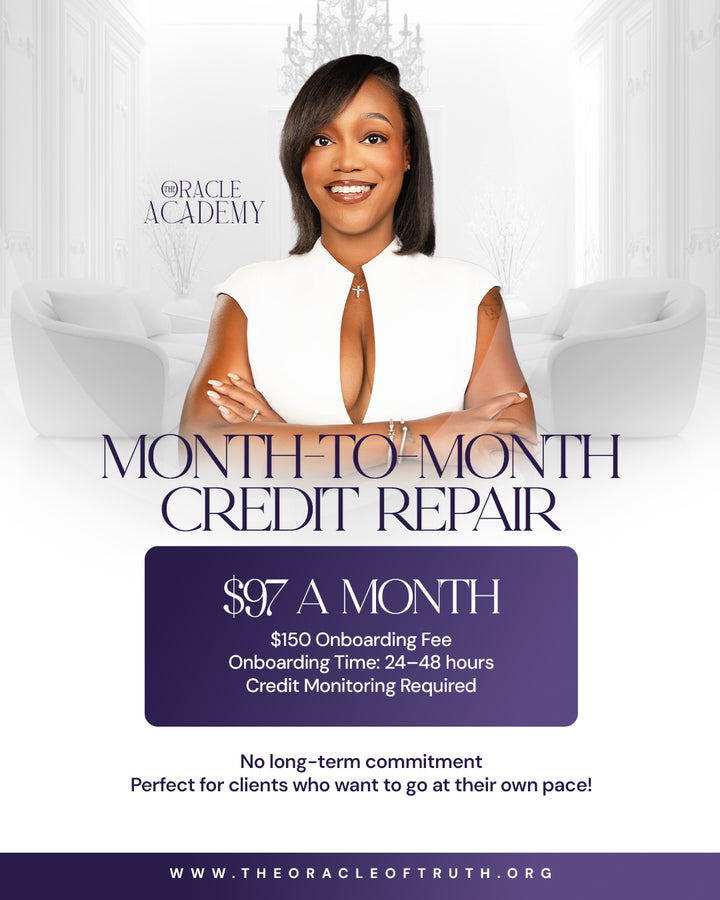 Month to Month Credit repair